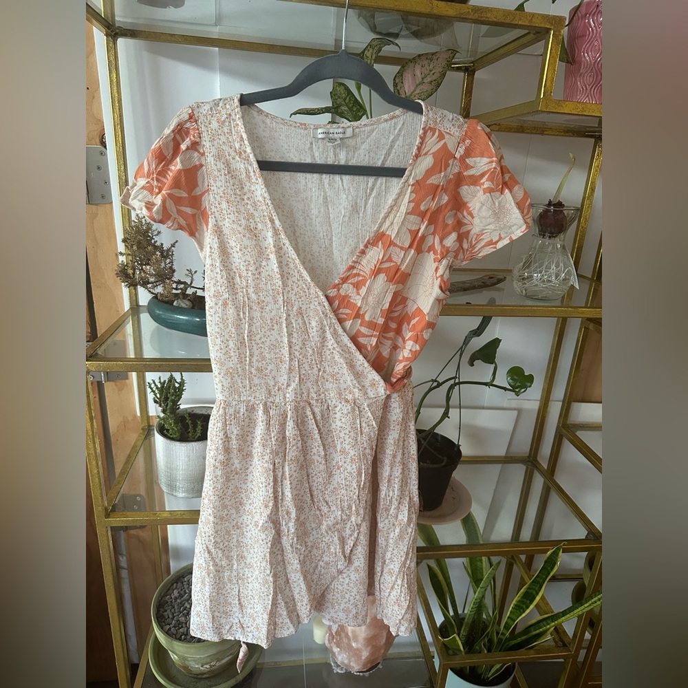 Wrap over short dress